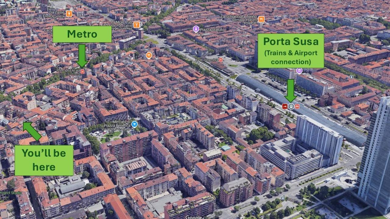 Bell'Appartamento In Cit Turin, Interamente Ristrutturato Zewnętrze zdjęcie